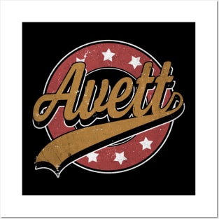 Personalized Name Avett Vintage Circle Limited Edition Posters and Art